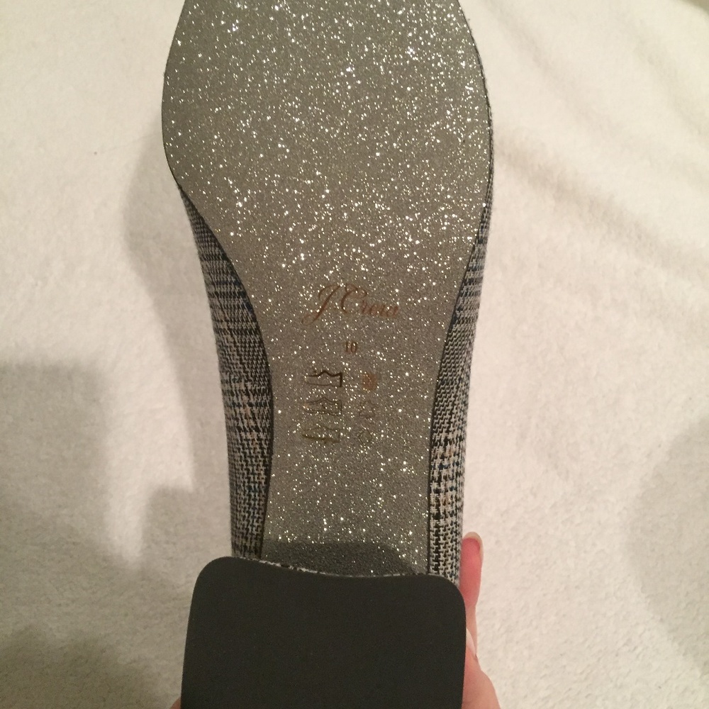 Cute J.Crew Block-Heel Pumps in embellished plaid - Picture 3 of 6